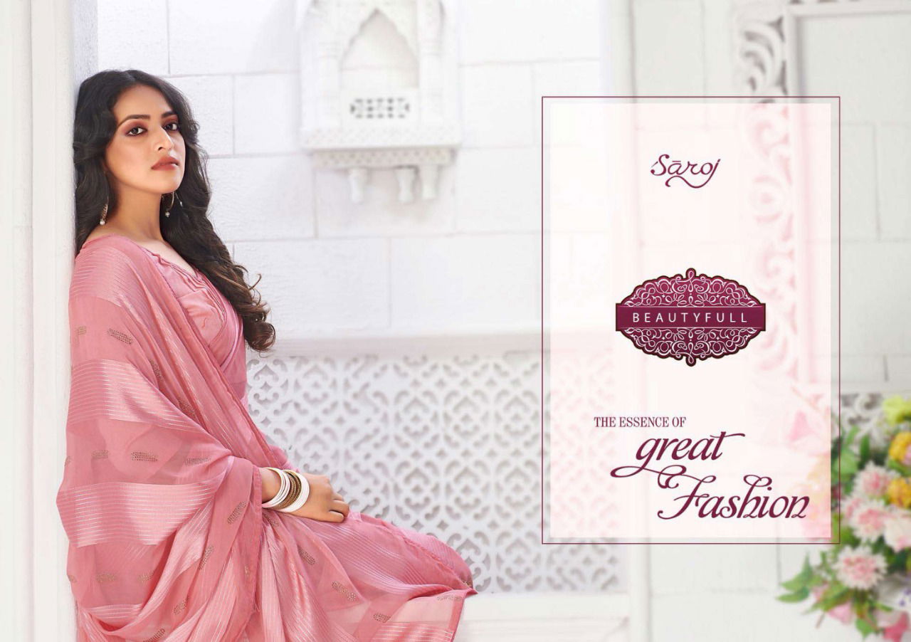 Saroj Tum Bin Fancy Party Wear Georgette Designer Saree Collection